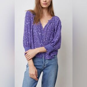 ‼️RARE‼️🎸RAILS🎸🔥NWT🔥Mariah Button-Front Blouse in Static Leopard— S